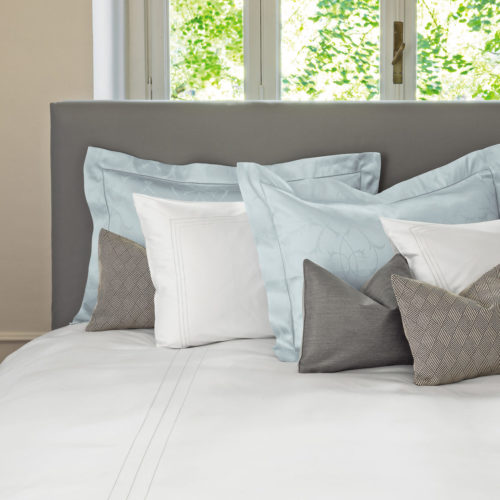 quagliotti bed linen bedding grey white blue