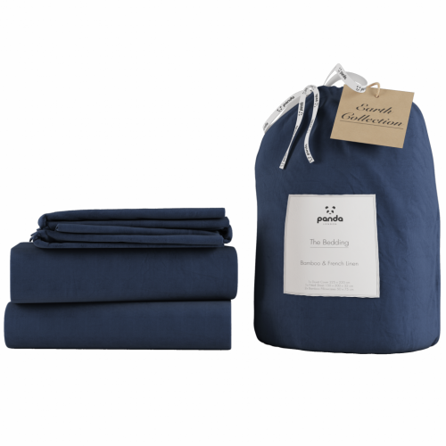 Bamboo and linen Navy 1024x1024 1